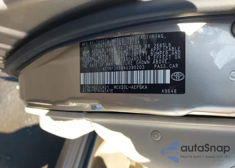 2004 Toyota Avalon Xls from USA, damaged, VIN 4T1BF28B64U390203